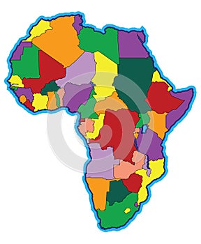 Colorful Map of Africa