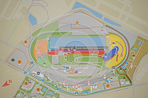 Colorful map at Daytona International Speedway