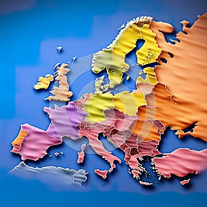A colorful map of Europe is a geographical representation that encapsulates the rich tapestry of nations