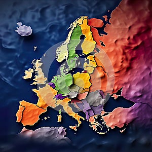 A colorful map of Europe is a geographical representation that encapsulates the rich tapestry of nations