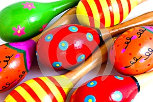 Colorful maracus background