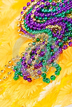 Colorful Mardi Gras beads