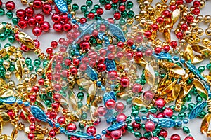 Colorful Mardi Gras Beads