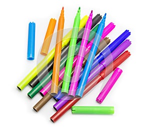 Colorful markers pens Multicolored Felt Pens photo