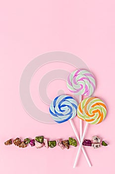 Colorful marshmallow with candy pastel