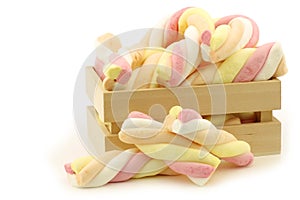 Colorful marshmallow twisted sticks candy