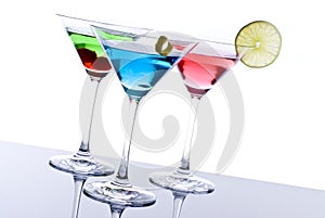 Colorful Martini Cocktails