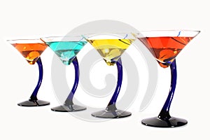 Colorful martinis