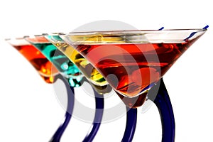 Colorful martinis