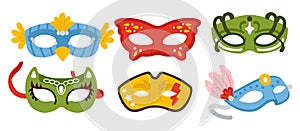 Colorful masks for Mardi Gras