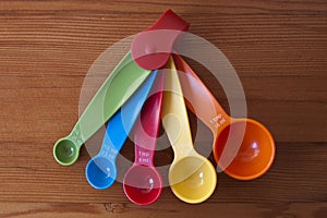 Colorful measuring spoons