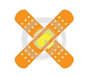 Colorful medical bandages icon vector isolated white background.