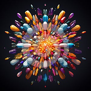 Colorful Medication Kaleidoscope