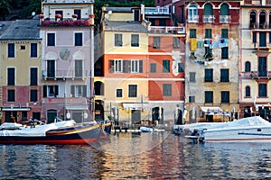 Colorful Mediterranean architecture in Portofino