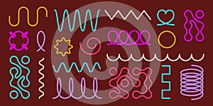 Colorful metaball and spring spiral coil elements