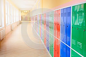 Colorful metal lockers