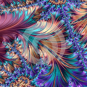 Colorful metallic fractals