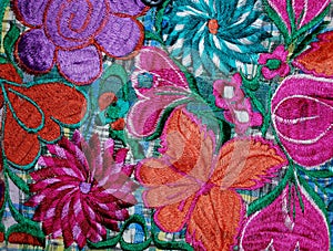 Colorful Mexican embroidery