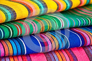 Colorful mexican fabric photo