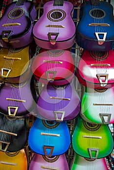 Colorful Mexican Guitars