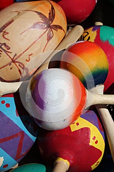 Colorful Mexican maracas photo