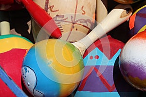 Colorful Mexican maracas photo