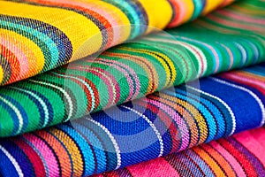 Colorful mexican textile photo