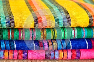 Colorful mexican textile photo