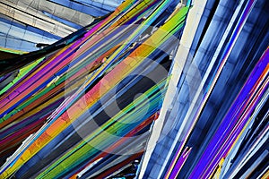 Colorful micro crystals in polarized light