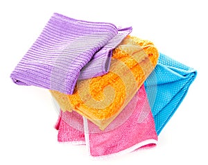 Colorful microfiber cloths