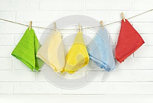 Colorful microfibre rags