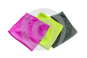 The colorful microfibre towels