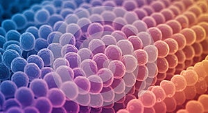 Colorful Microscopic Cells or Bacteria with Gradient Effect