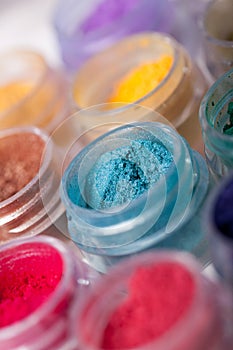 Colorful mineral eyeshadows