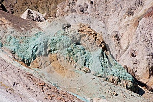 Colorful mineral rock deposits