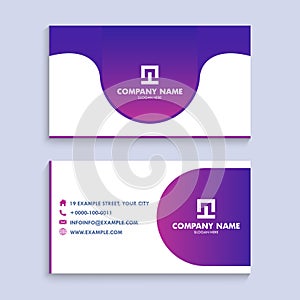 Colorful Minimalist Business Card Template Corporate Identity Vector