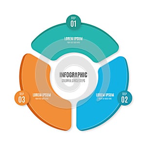 colorful minimalist infographic steps vector illustration