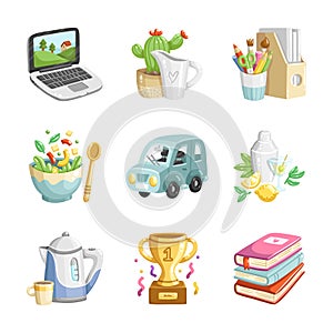 Colorful miscellaneous icons collection