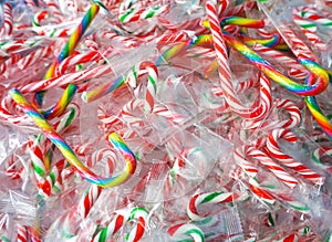 Colorful mix candy canes