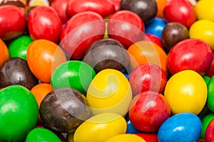 Colorful Mix Of Coated Chocolate Candy