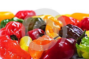 a colorful mix of the freshest and hottest chili peppers