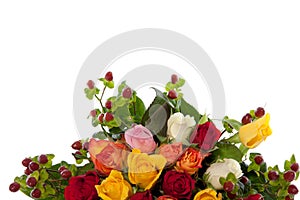Colorful mixed bouquet roses