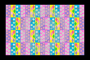 Colorful mixed geometric shape from a pattern,art design