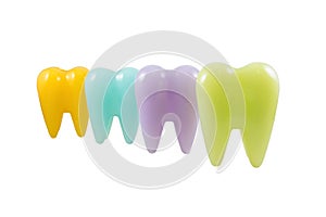 Colorful model teeth