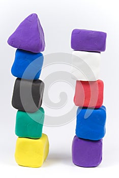 Colorful modelling clay