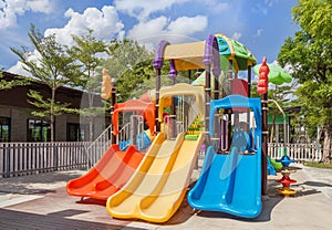 Colorful modern children playground equipment