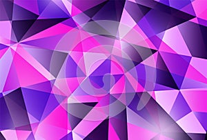 Colorful modern geometric abstract pattern. Trendy bright purple violet colors. Beautiful pink blue design background in