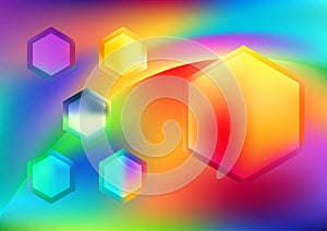 Colorful Modern Hexagon Background