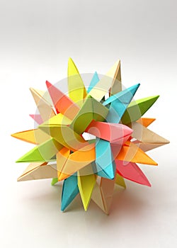 Colorful Modular origami star photo