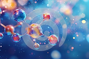 Colorful Molecular Structure Illustration